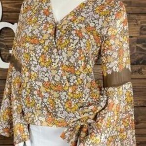 June & Hudson Citrus Floral Blouse